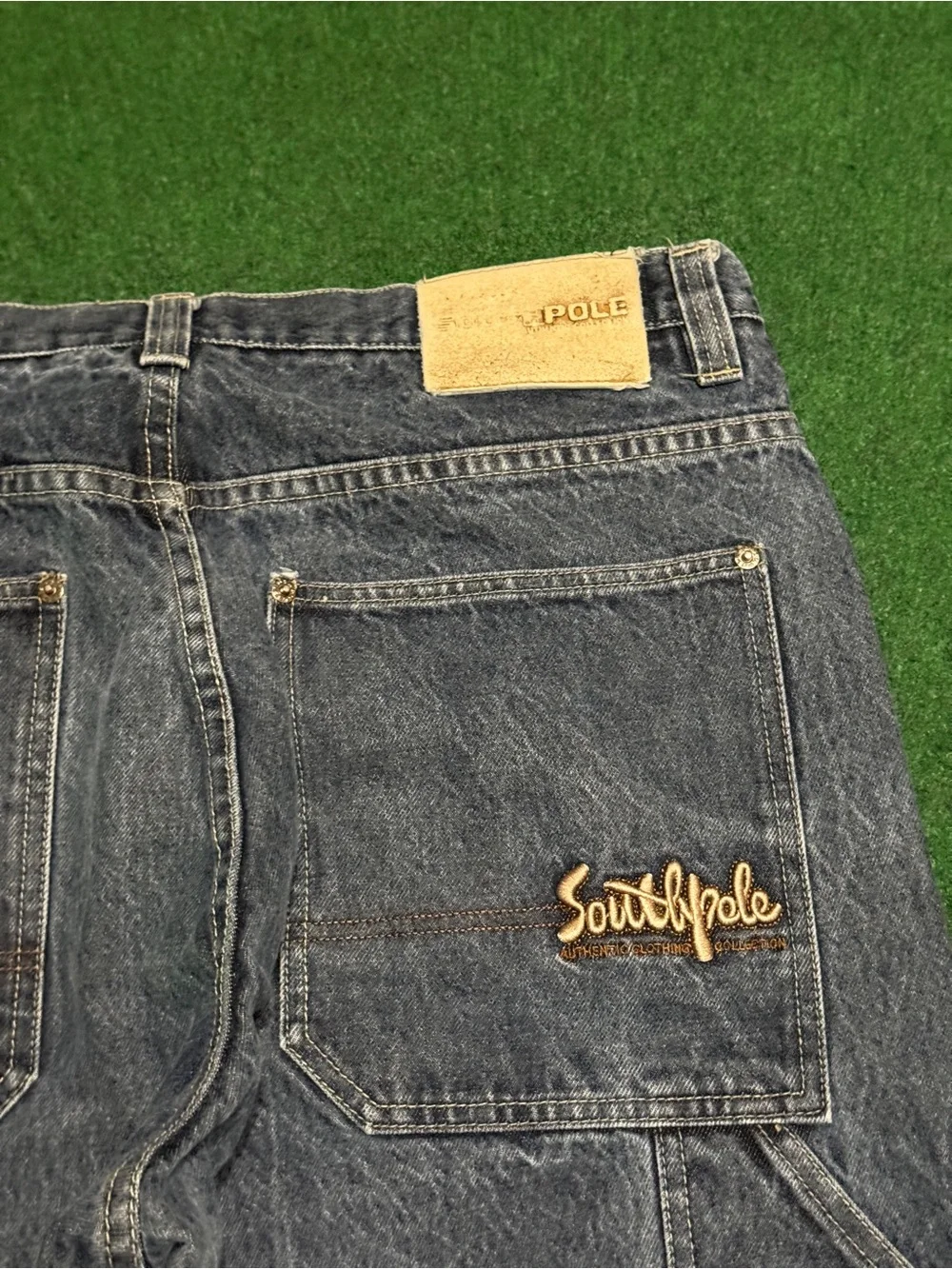 Vintage 90s Y2K Southpole Baggy Carpenter Jeans, Ghetto Hip Hop Pants 38x30
